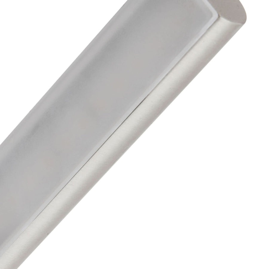 Applique murale LED Flexola en métal, nickel et noir, hauteur 58 cm, 3000 K, 4 W, largeur 3,5 cm