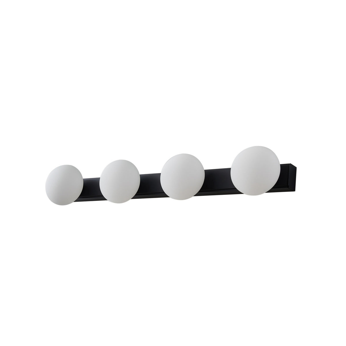 Applique murale LED Myrra en verre, noir, hauteur 10 cm, IP44