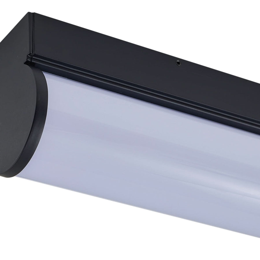 Applique murale LED en aluminium, noir et blanc, hauteur 6,4 cm, IP44
