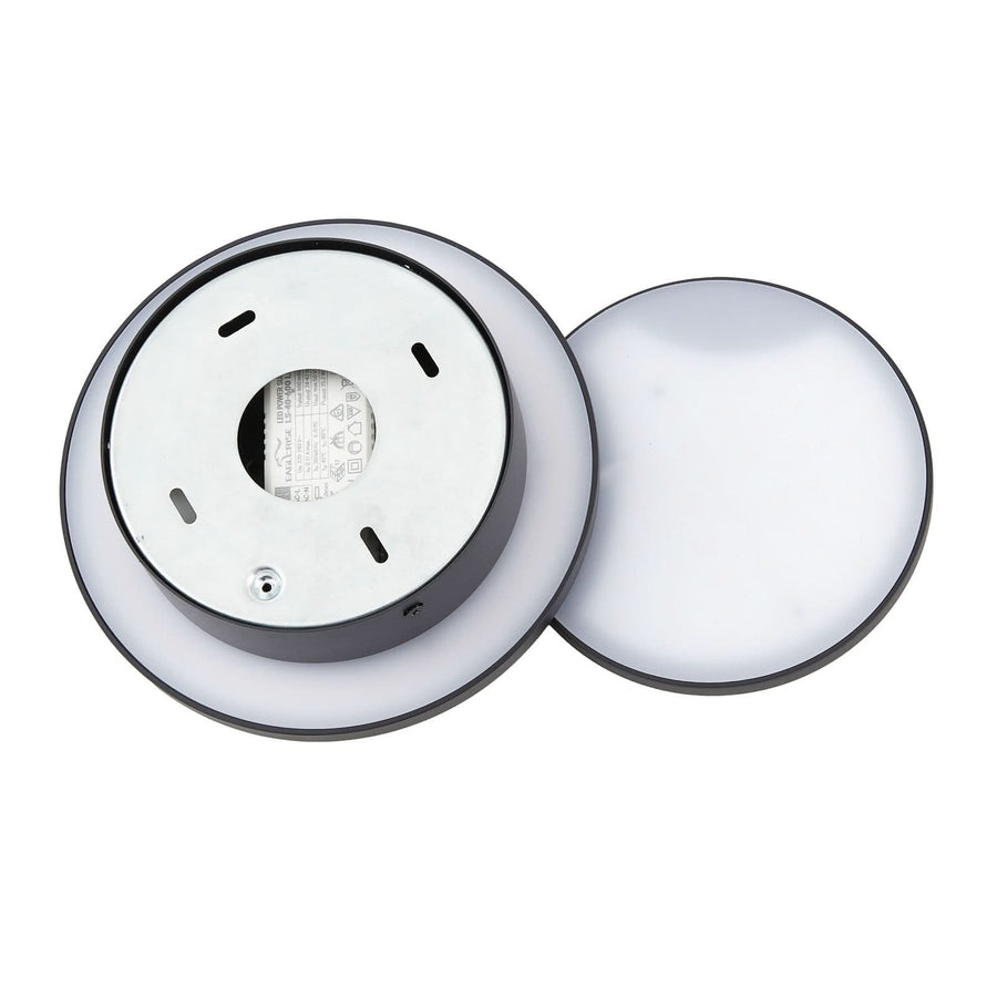 Applique murale LED Elrik en métal, noir, hauteur 20 cm
