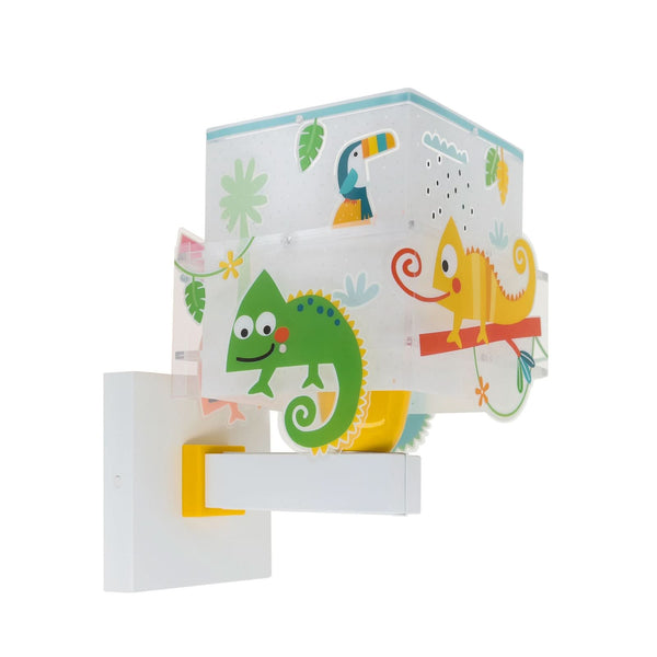 Applique murale Happy Jungle, blanc, hauteur 24,5 cm