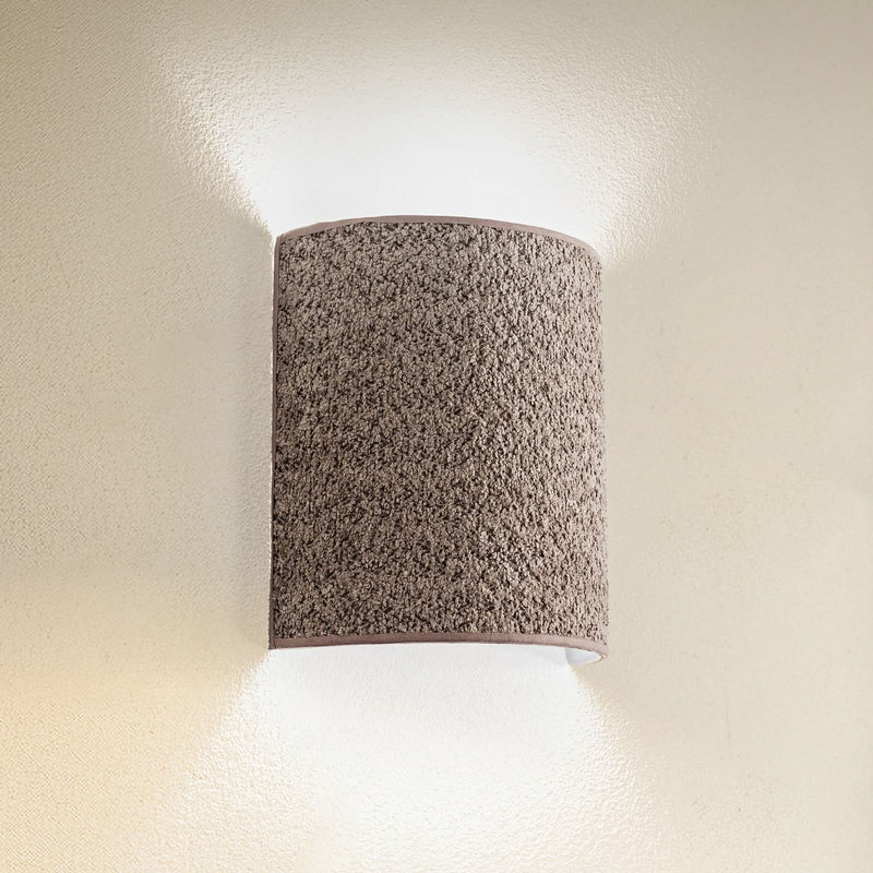 Applique murale Boucle en tissu, marron clair, hauteur 24 cm