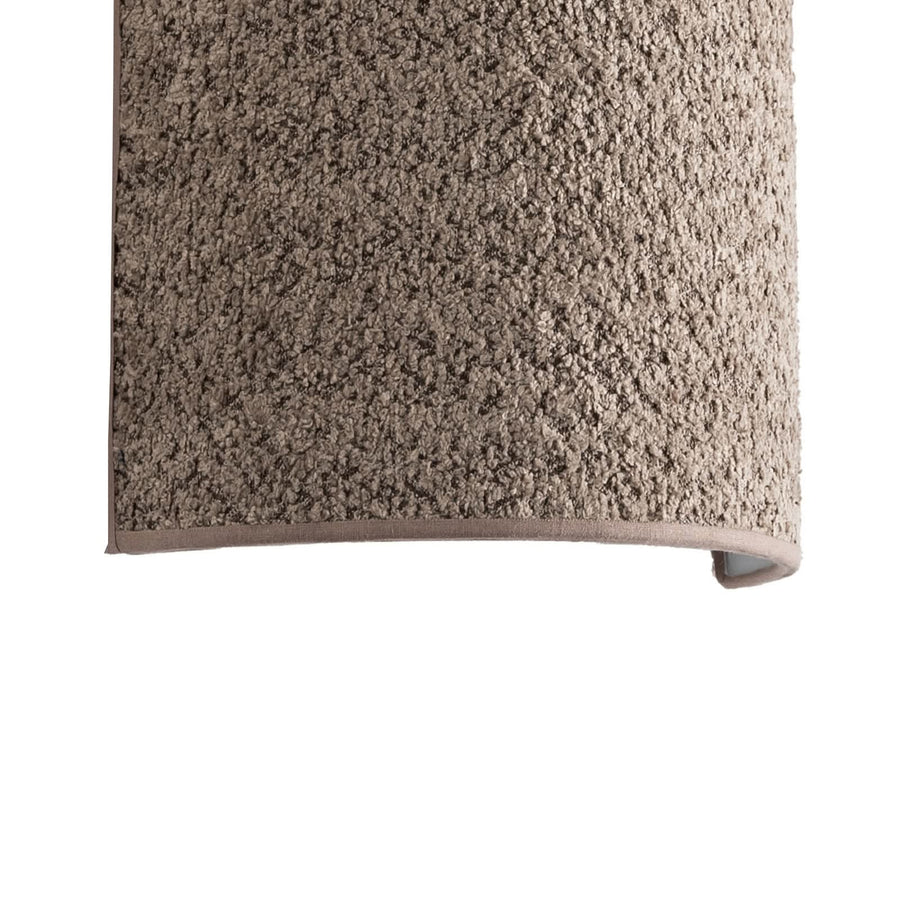 Applique murale Boucle en tissu, marron clair, hauteur 24 cm