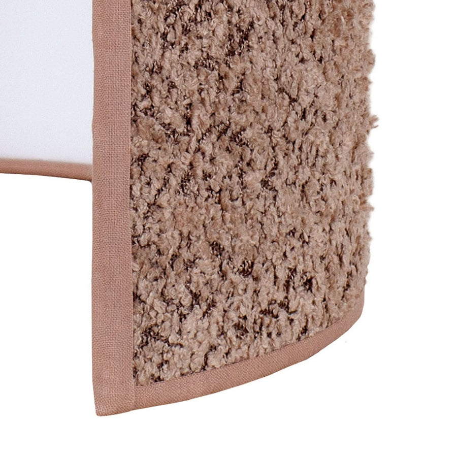 Applique murale Boucle en tissu, marron clair, hauteur 24 cm