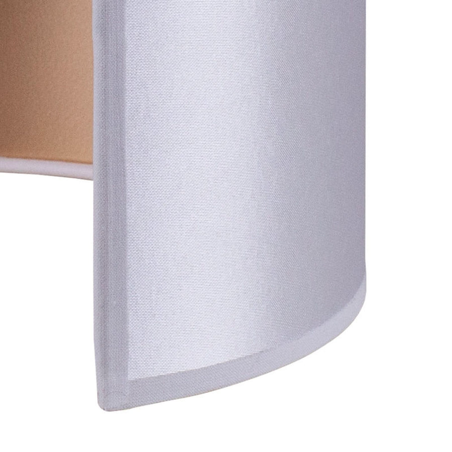 Applique murale Satin en tissu, blanc et doré, hauteur 24 cm