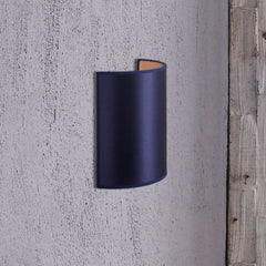 Applique murale Satin en tissu, bleu foncé et doré, hauteur 24 cm