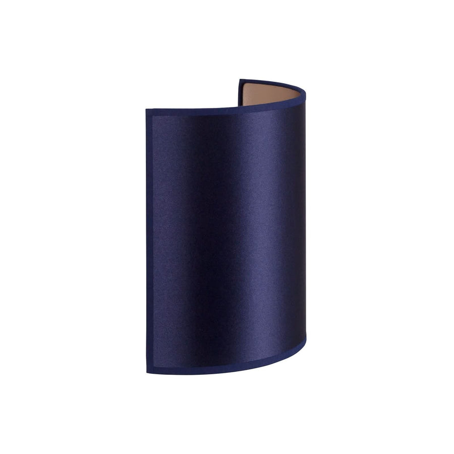 Applique murale Satin en tissu, bleu foncé et doré, hauteur 24 cm