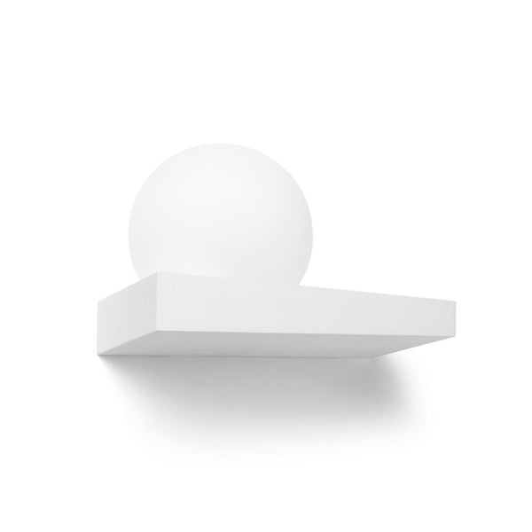 Applique murale Cicladi en verre, blanc, hauteur 13,5 cm