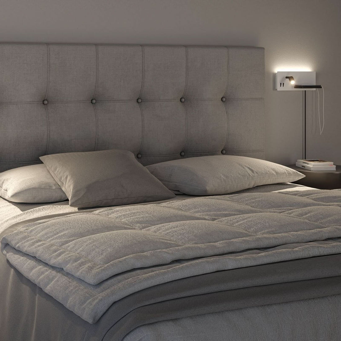 Applique murale LED Serra en métal, blanc mat et noir mat, hauteur 12 cm
