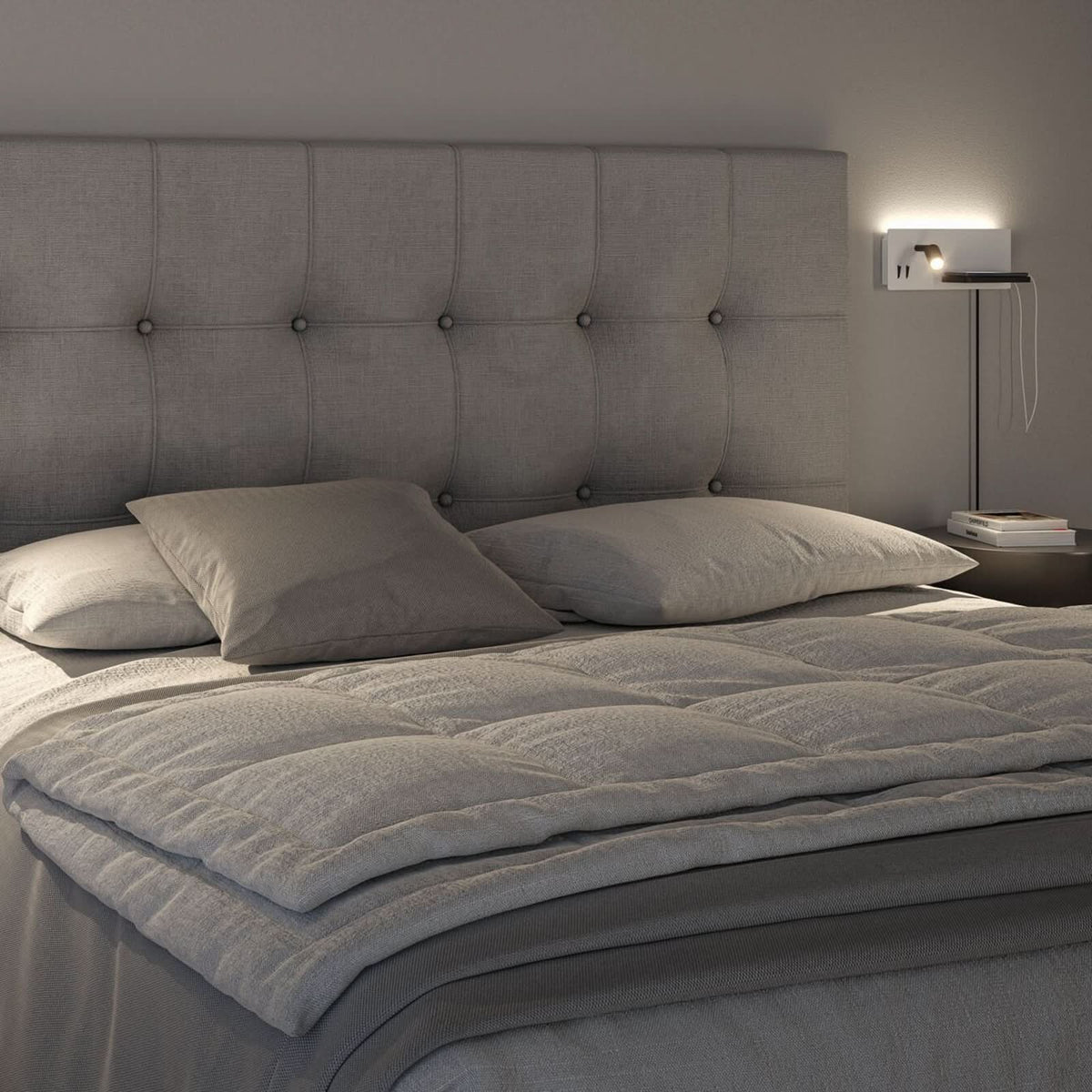 Applique murale LED Serra en métal, blanc mat et noir mat, hauteur 12 cm