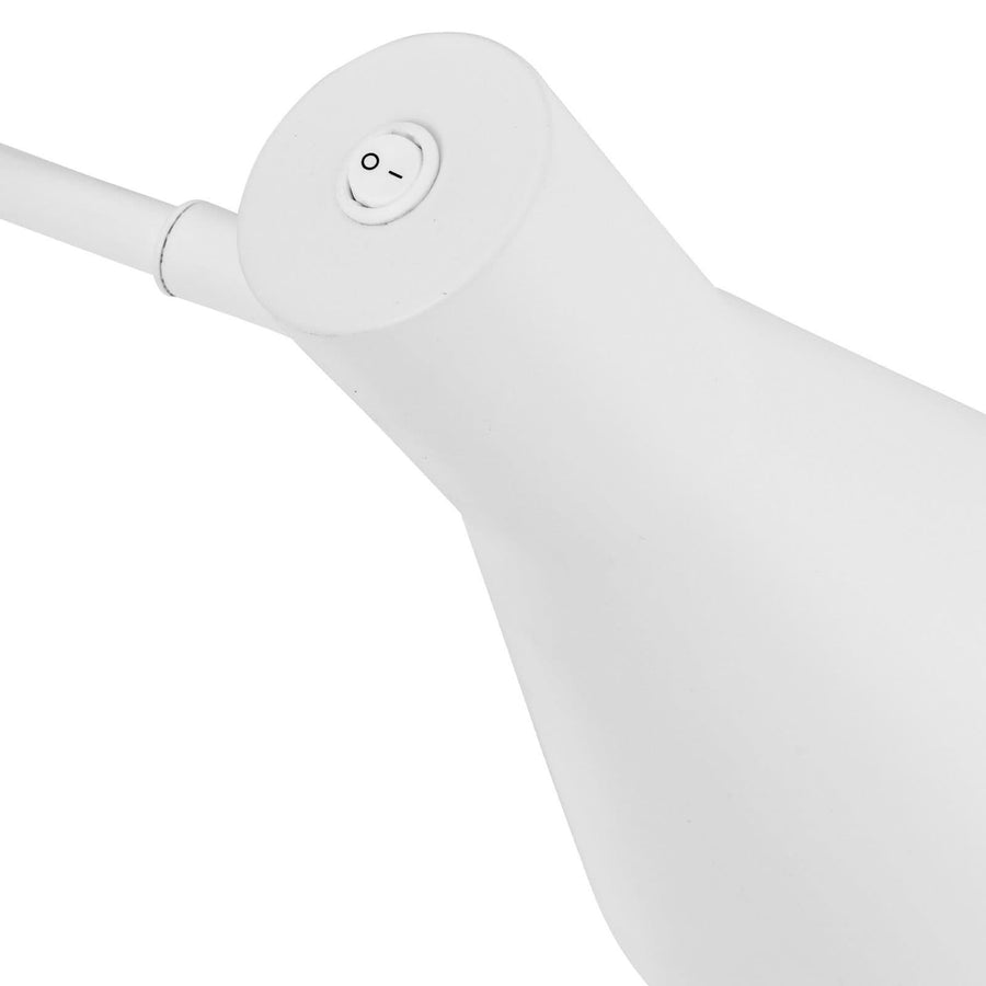 Applique murale DL12 en métal, blanc, hauteur 20 cm