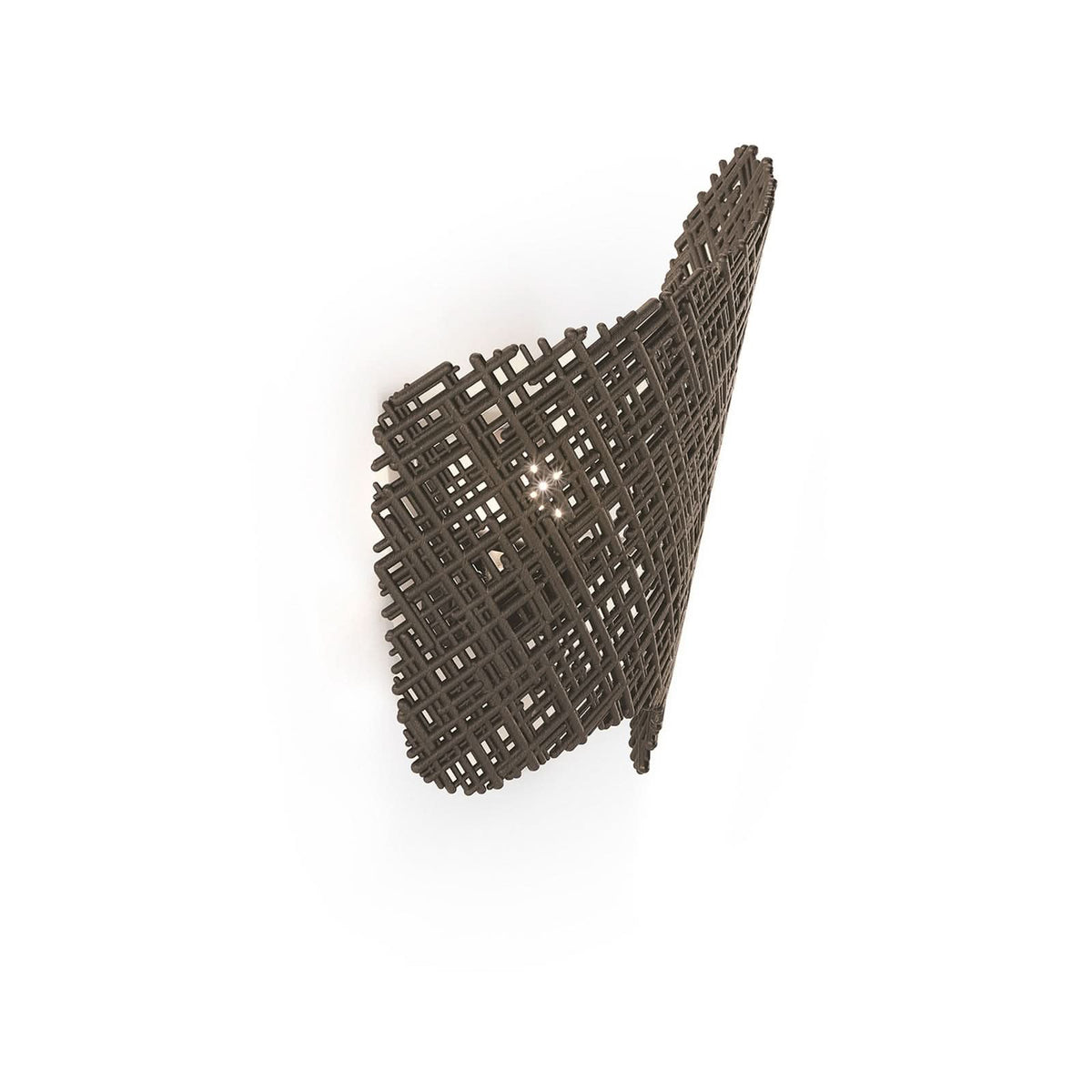 Applique murale Tea, gris foncé, hauteur 33 cm