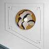 Applique murale Sonia Laudet en tissu, jaune, Ø 60 cm