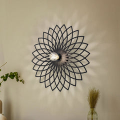 Applique murale Fellini MR-987 en métal, noir, Ø 50 cm
