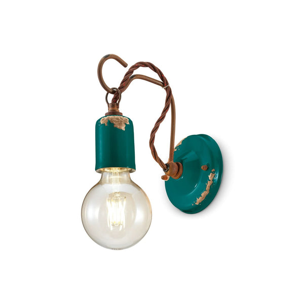 Applique murale C665 en céramique, vert, Ø 5,5 cm