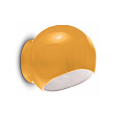 Applique murale Ayrton en céramique, jaune, hauteur 19 cm