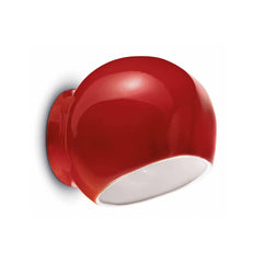 Applique murale Ayrton en céramique, rouge, hauteur 19 cm