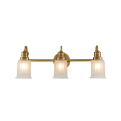 Applique murale Swell en verre, laiton brossé et blanc, 3 lumières, hauteur 23,7 cm, IP44