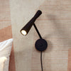 Applique murale Bordeaux en métal, noir, hauteur 34 cm