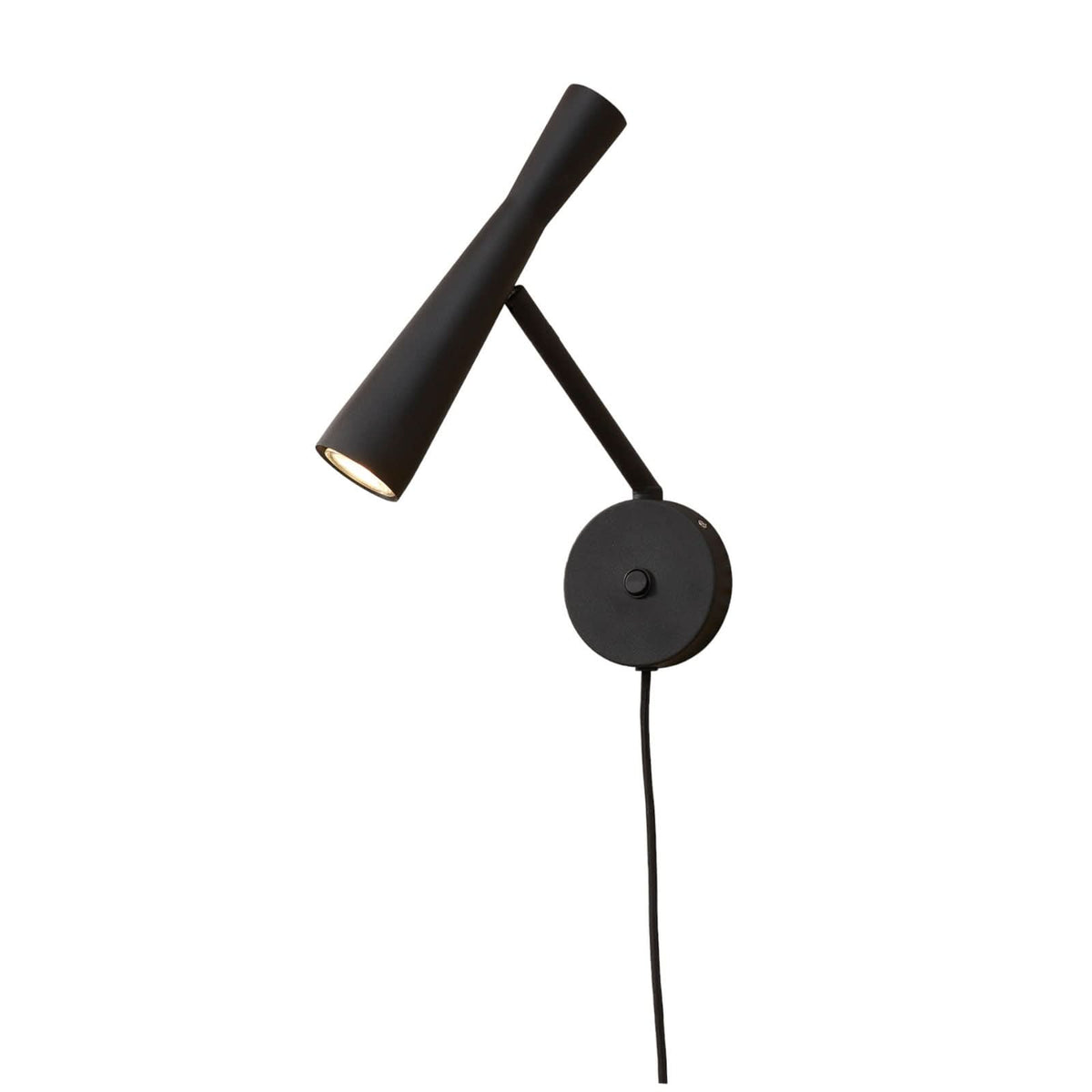 Applique murale Bordeaux en métal, noir, hauteur 34 cm