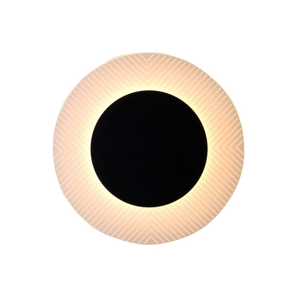 Applique murale LED Fantasia en acier, noir, Ø 33 cm