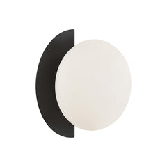 Applique murale Darcy en verre, noir, hauteur 17 cm