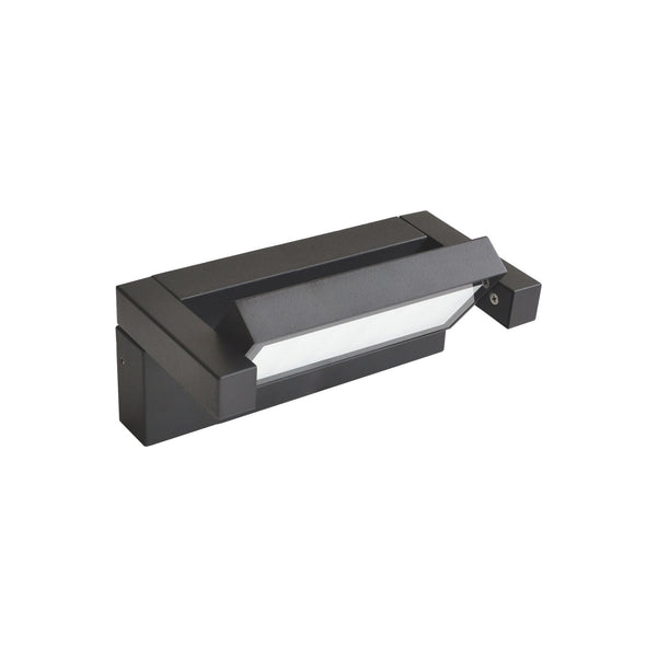 Applique d'extérieur LED Gea en aluminium, gris foncé, hauteur 8 cm, IP65