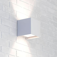Applique murale Zuza 2 en aluminium, blanc, hauteur 10 cm