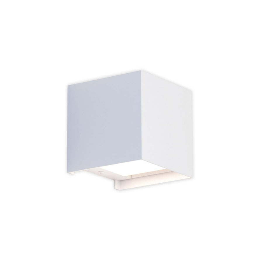 Applique murale Zuza 2 en aluminium, blanc, hauteur 10 cm