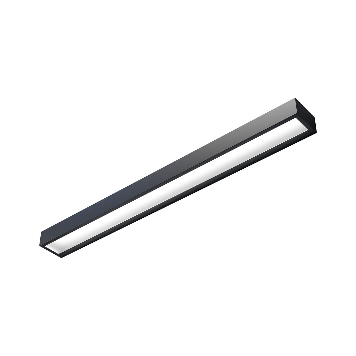 Applique murale LED Vola, noir, hauteur 4,5 cm, IP44, 4000 K, 17,2 W