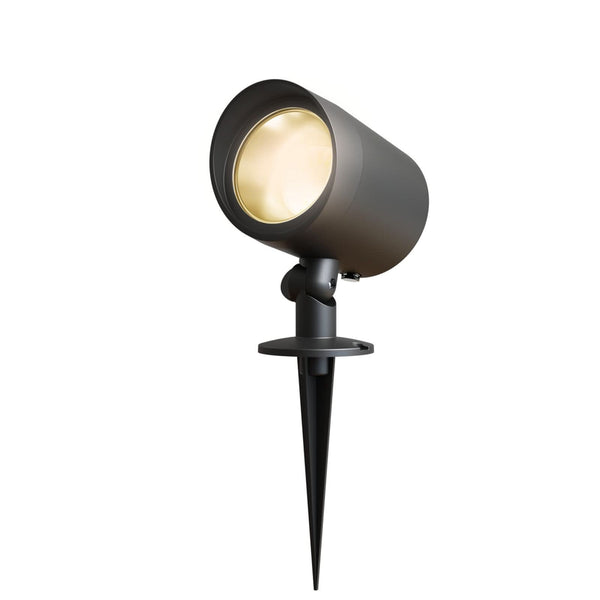 Spot à piquer d'extérieur LED en aluminium, noir, Ø 10,2 cm, IP44