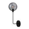 Applique murale Ballroom Long en verre, gris fumée et noir, hauteur 57 cm
