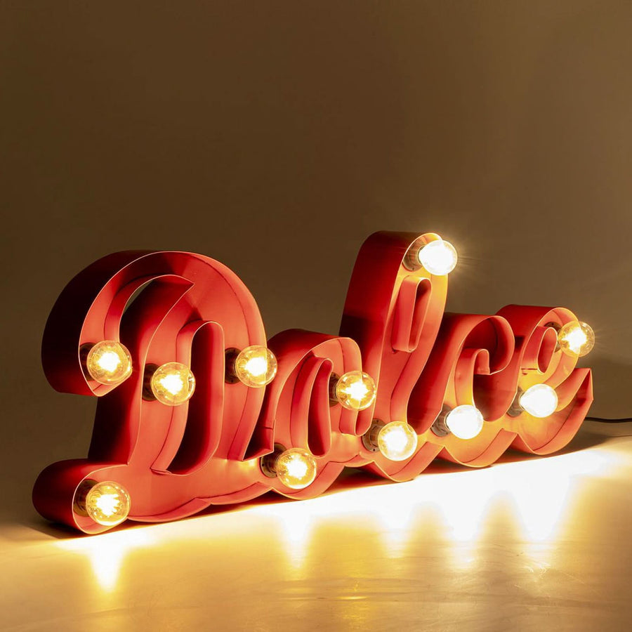 Applique murale La Dolce Vita en acier, rouge, 28 lumières, hauteur 32 cm