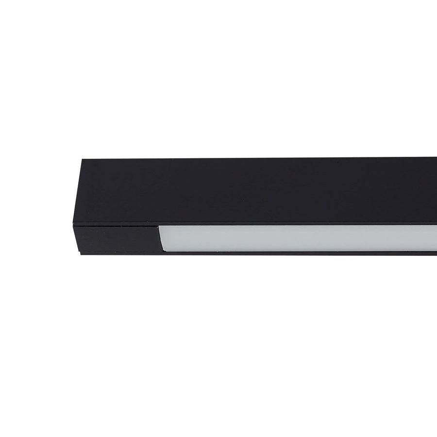 Applique murale LED en aluminium, noir, hauteur 6 cm