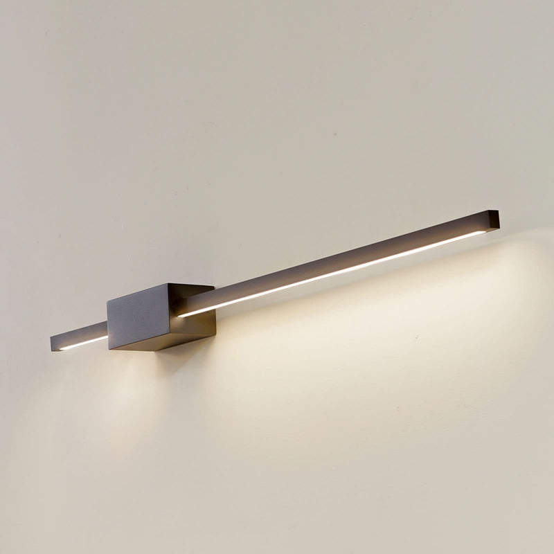 Applique murale LED en aluminium, noir, hauteur 6 cm