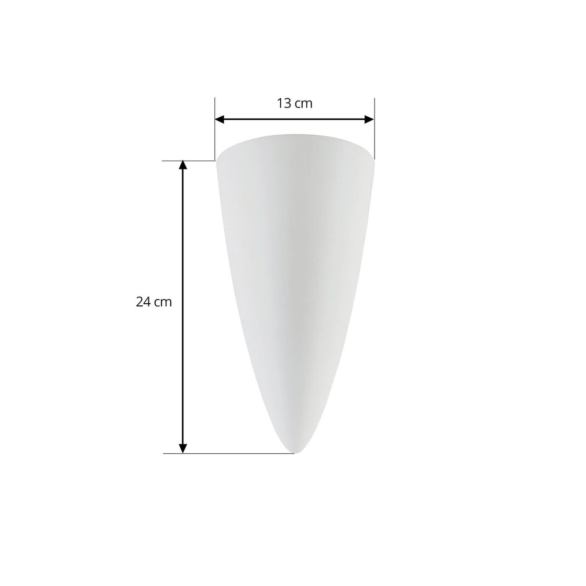 Applique murale Pascali en plâtre, blanc, hauteur 24 cm