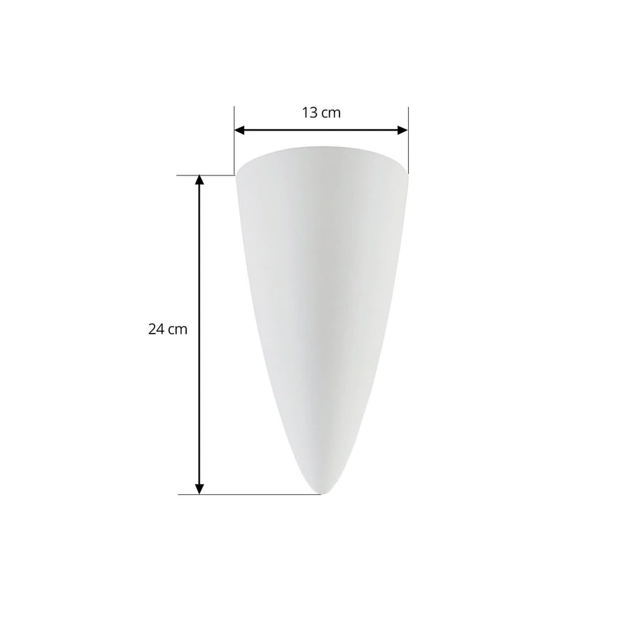 Applique murale Pascali en plâtre, blanc, hauteur 24 cm