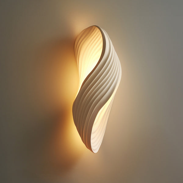 Applique murale Ornela en plâtre, blanc, hauteur 29,5 cm