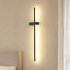 Applique murale LED Natsumi en aluminium, noir, hauteur 90 cm
