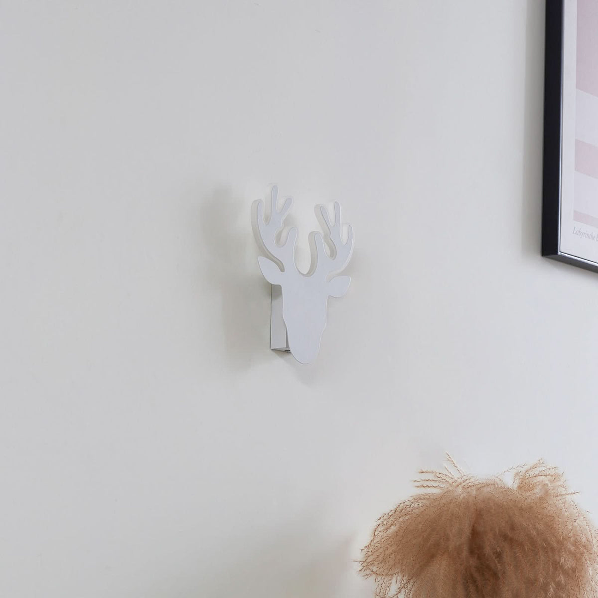 Applique murale LED en métal, blanc, hauteur 26 cm