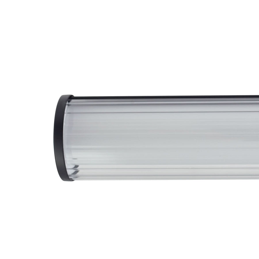 Applique murale LED en acier, noir et blanc, hauteur 6,4 cm, IP44