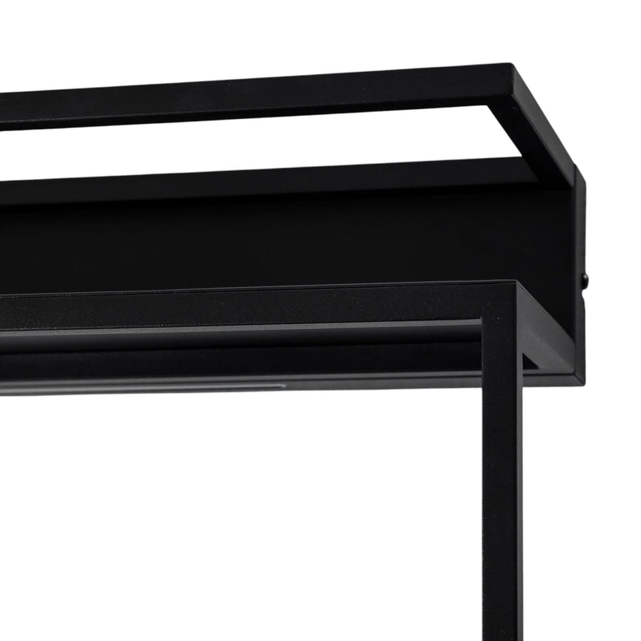 Applique murale LED Shelf en acier, noir, hauteur 33,5 cm