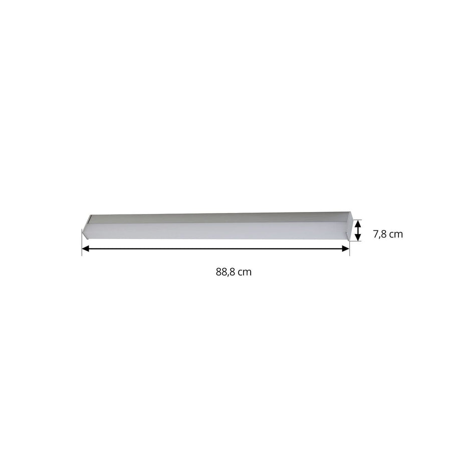 Applique murale LED en aluminium, blanc, hauteur 4 cm, IP44