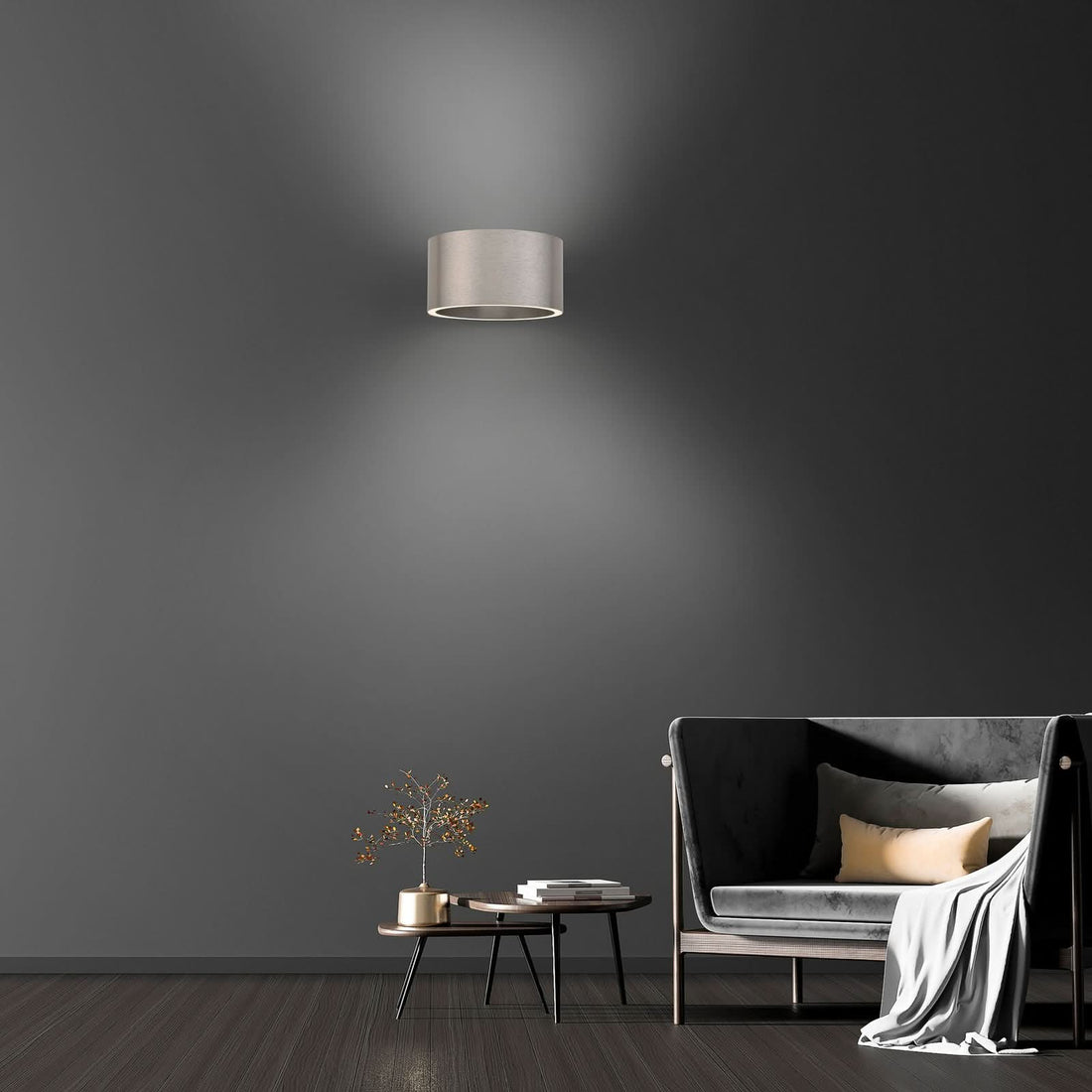 Applique murale LED Clipse en aluminium, Ø 15 cm