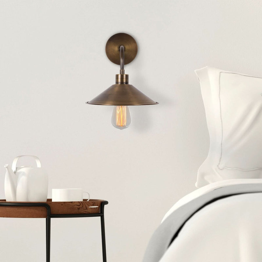 Applique murale Berceste N-664 en métal, doré patiné, hauteur 19 cm