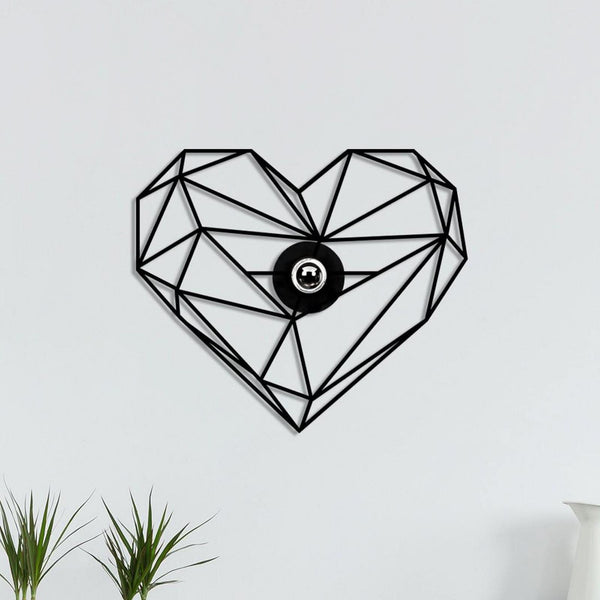Applique murale W-046 en bois, noir, hauteur 40 cm