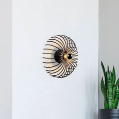 Applique murale Aspendos N-645 en métal, noir, Ø 36 cm