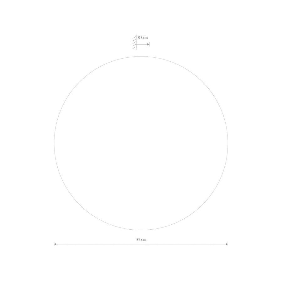 Applique murale LED Ring L en bois, doré, Ø 35 cm