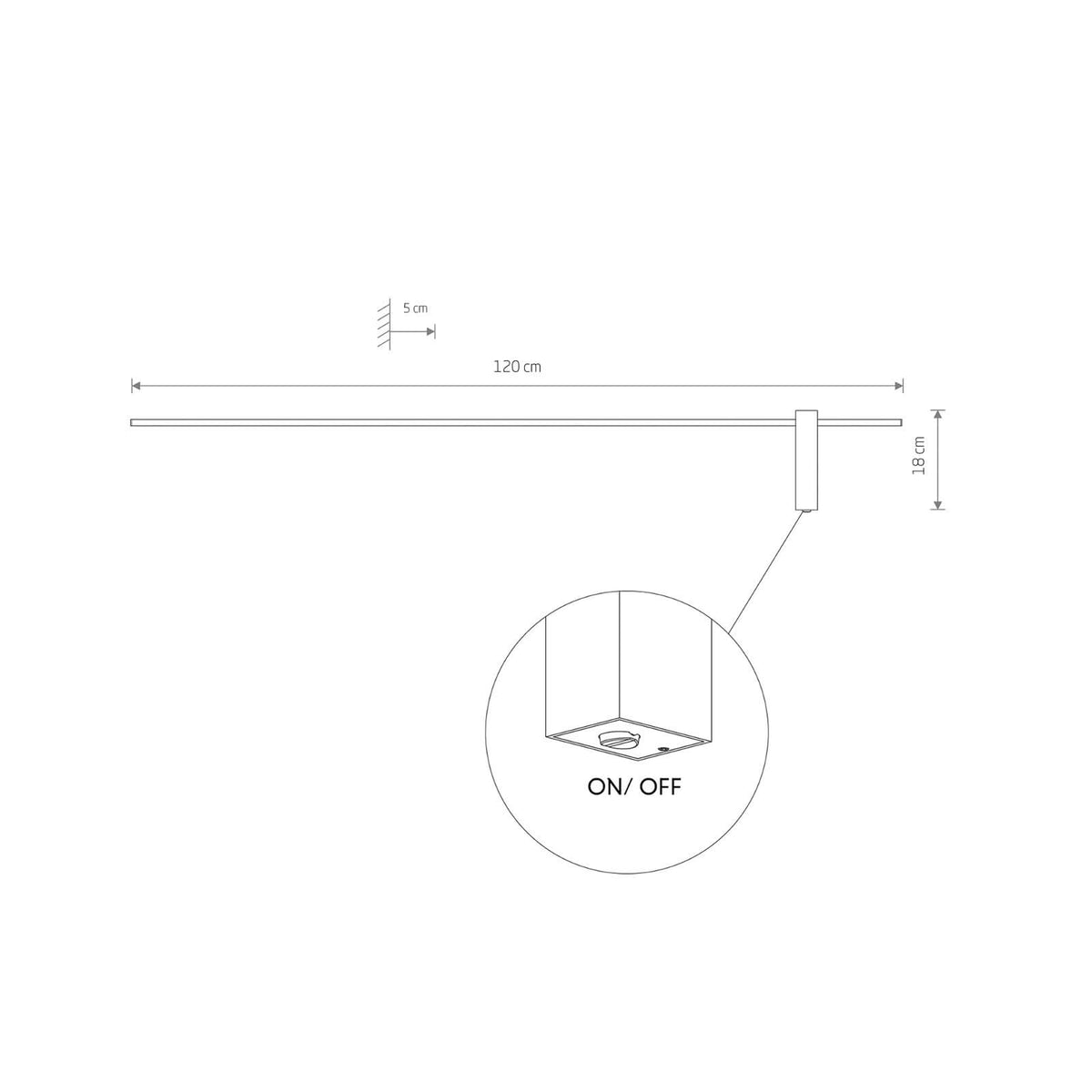 Applique murale LED Motifs L en aluminium, noir, hauteur 18 cm