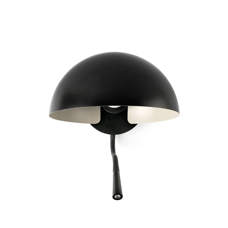 Applique murale Dominica en acier, noir mat, 2 lumières, Ø 25 cm